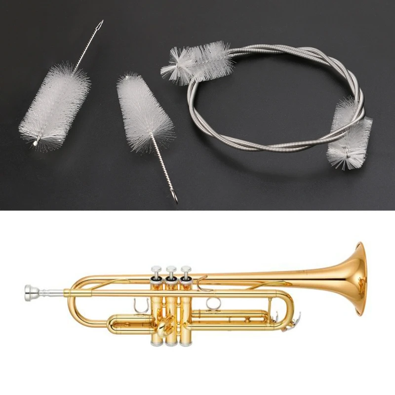

VSRRWL 3pcs Trumpet Maintenance Cleaning Care Kit Valve Mouthpiece Flexible Brush Clean dropshipping