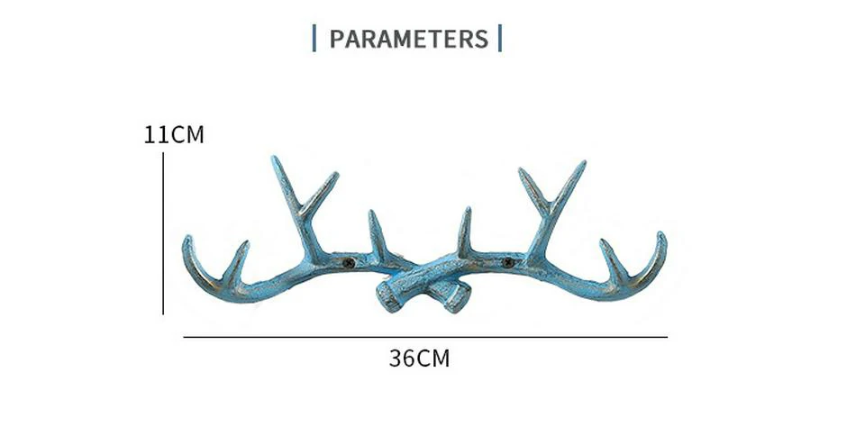 Европейский стиль, ретро рога, крючки, настенный крючок для одежды, железная вешалка для мелочей, настенные крепления, полки для хранения, ремесла, домашний декор