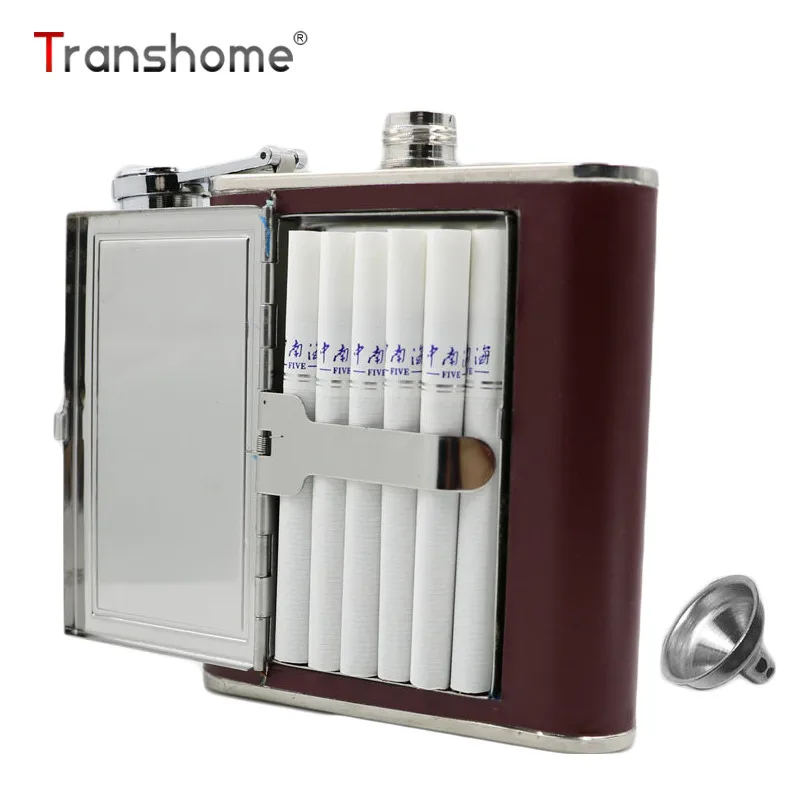 Фляжка Transhome 5 унций креативная кожаная фляга для виски металлическая