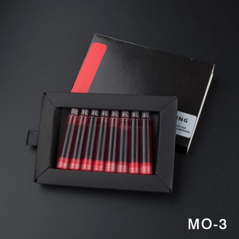 8pcs red color Universal Fountain Pen Ink Cartridges pen refillin Pen refill from Office