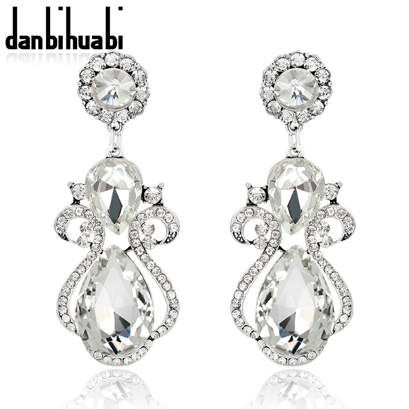 

Large Big Antique Silver Color Ethnic Vintage Earrings For Women Girls Wedding Drop Earrings Jewelry