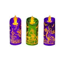 Best 1 Piece LED Flameless Candle Light Innovation Halloween Night Light Bar Party Decoration Ghost Festival Atmosphere Flame Light Best Price