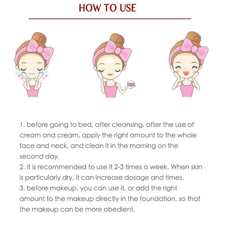 Flower Petals Sleeping Mask Cream No Wash Moisturizing Night Cream Anti Aging Anti Wrinkle Nutrition Face Cream