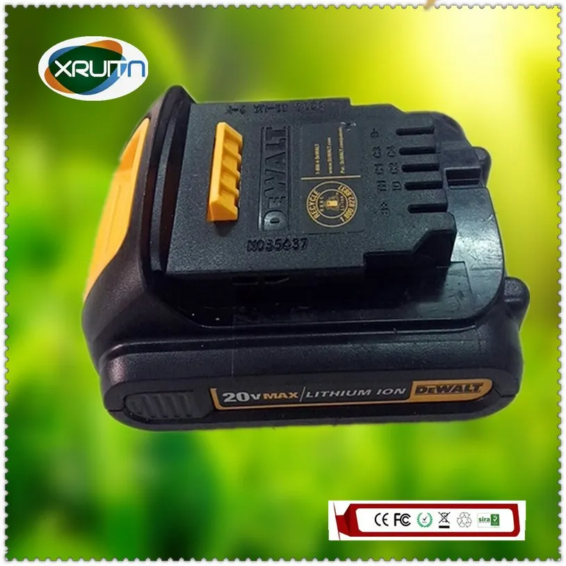 

Free Shipping 20V 1.5Ah Li-ion Replacement Power Tool Battery DCB201 20 Volt Drills DCD785L2 DCF883B DCF883L2 Used