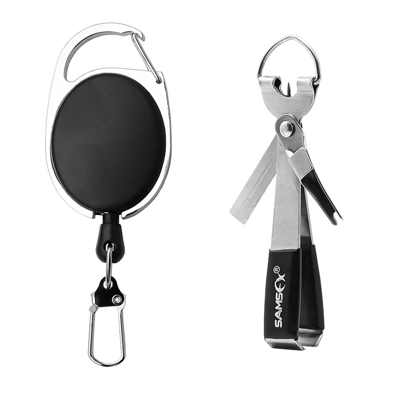 Silver Knot Tool Kit SAMSFX рыболовное быстрое завязывание узлов, инструмент для быстрой завязывания ногтей, инструмент для завязывания мушек, леска, резак, кусачки w/Zinger, втягивающее устройство, снасти, аксессуары - Цвет: Silver Knot Tool Kit