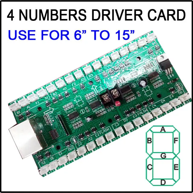 

2016 New Arrival Special Offer 4 Numbers Driver Card Use For 6inch To 15inch Control Board Led Digital Numbres Module 12v