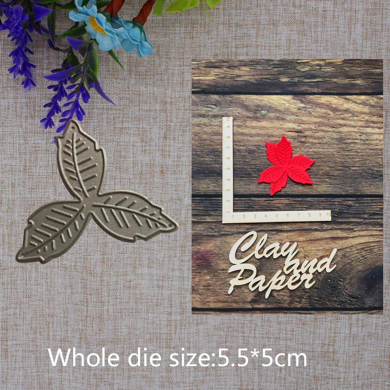 

2019 New Arrival Beautiful Overlapping Leaf Cutting Dies Stencil DIY Scrapbook Embossing Decorative Paper Card Craft 55x50mm