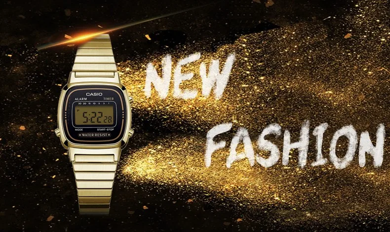 Casio часы золотые женские часы лучший бренд класса люкс водонепроницаемые кварцевые часы женские светодиодные цифровые спортивные женские часы relogio feminino reloj mujer montre homme bayan kol saati zegarek damski
