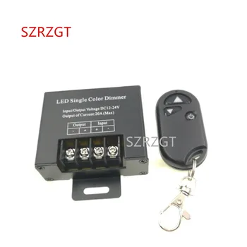 

LED Single Color Dimmer With RF Remote Controller Brightness For LED Spot DC12V-24V 20A 3 Key RF for Single Color LED Strip