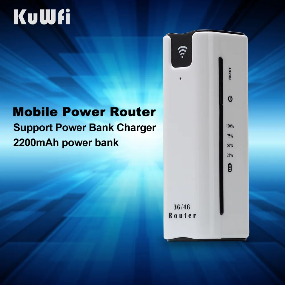 KuWFi 21 6 Мбит/с разблокированный Открытый Дорожный 3G Wifi роутер беспроводной умный