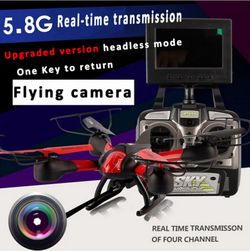 5.8 Г FPV-системы Радиоуправляемый Дрон с камерой и ЖК-экран 360 градусов fliping Безголовый режим один ключ returen пульт дистанционного управления Quadcopter лучшая игрушка