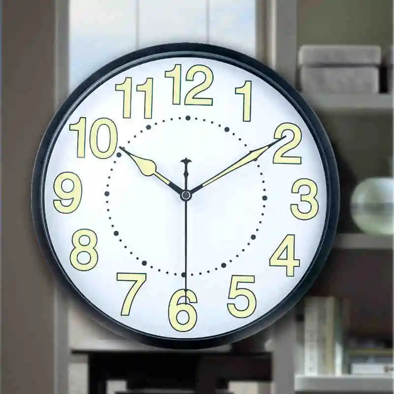 

Luminous living room wall clock fashion modern mute clock brief clocks quartz clock