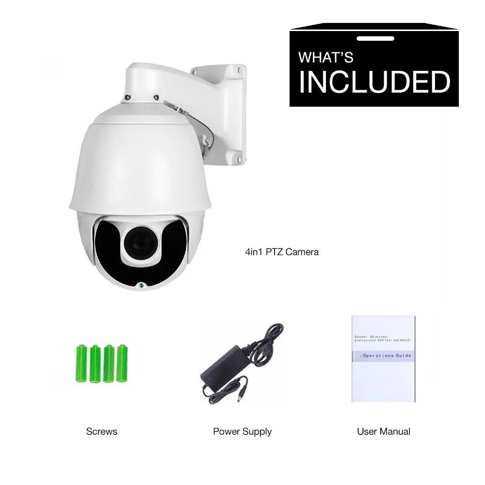 7 ''33X зум AHD 1080 P 2MP PTZ Скорость Купол ИК-Камера ночь IP66 300 м