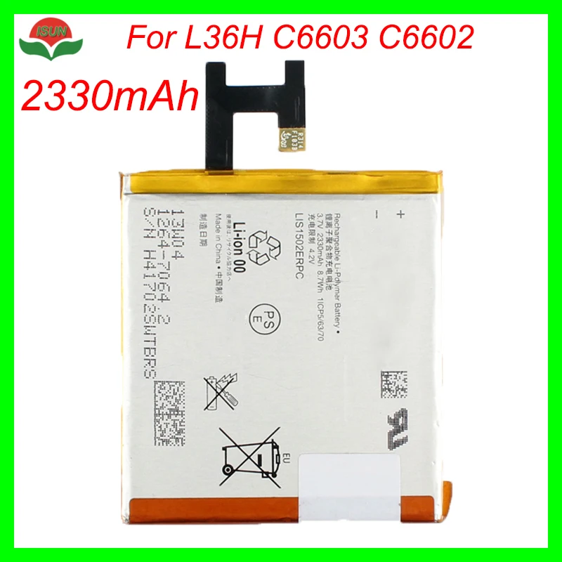 ISUNOO 5 шт./лот 2330 мАч LIS1502ERPC батарея для Sony M2 Aqua C Z L36H L36i LT36 LT36H LT36I S39H C6603 C6602 C6600 C660X C2305 |