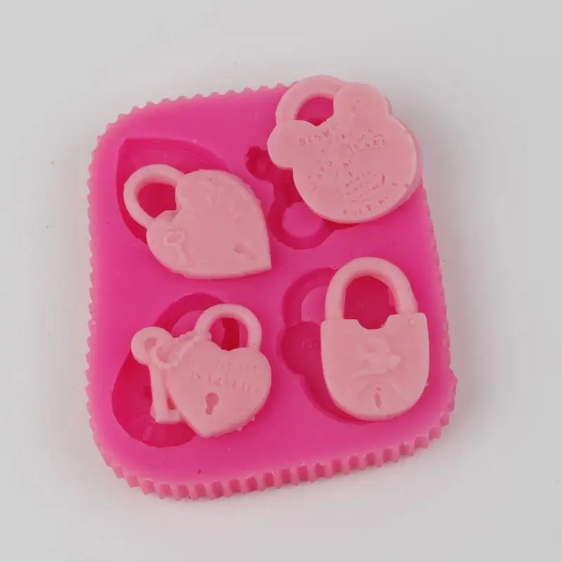 Heart-shaped silicone cake mold lock non-stick cooking utensils fondant sugar craft chocolate soap molds