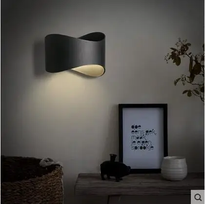 

Novel Concise Modern LED Wall Lamp Creative Wave Bedside Light Simple Fixtures For Home Lightings Applique Murale Luminaire