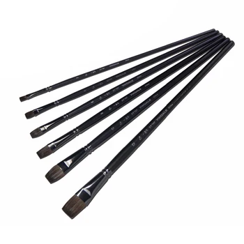 

6 pcs / set Squirrel Ink Watercolor Painting Brush Art Materials Oil Painting Artist Hair Brush for School Student Drawing Tool