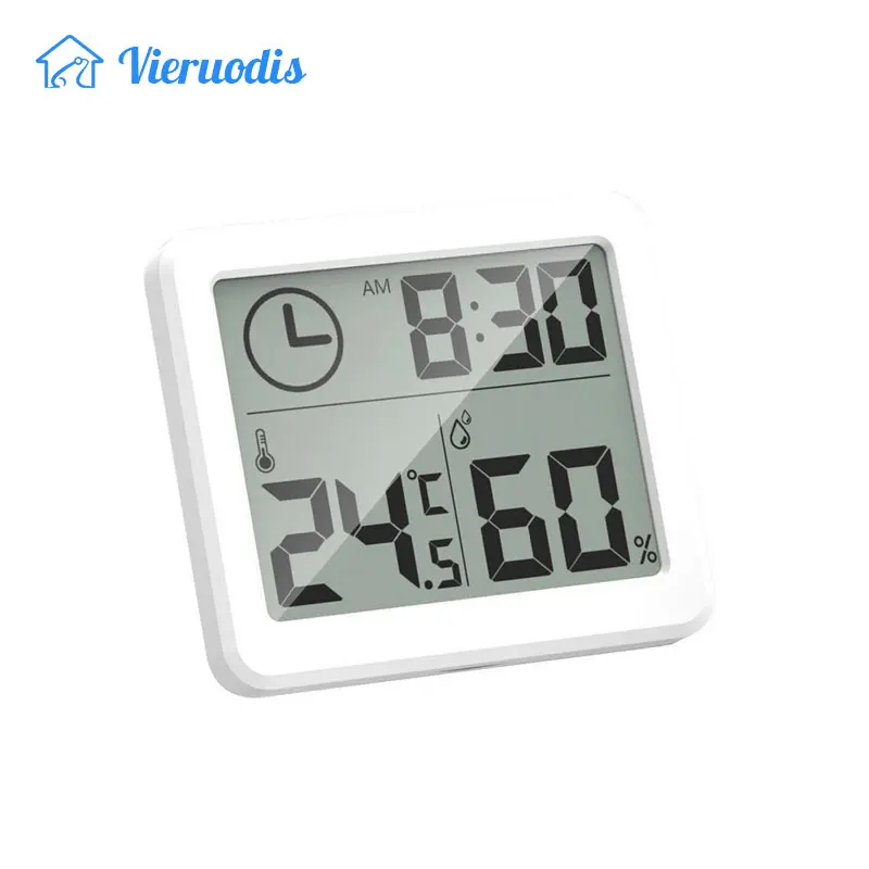 

Mini Multifunction Thermometer Hygrometer Automatic Electronic Temperature Humidity Monitor Clock 3.2inch Large LCD Screen pop
