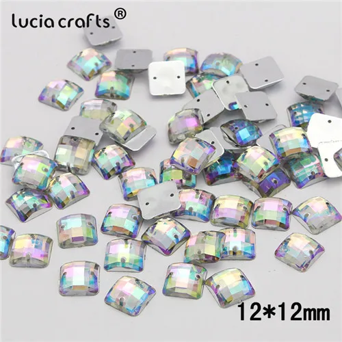 20/25/50/100pcs Multi Shapes AB Color Acrylic Crystal Stone Flatback Rhinestone Beads DIY Sew On Clothing Bags Accessories D1303 - Цвет: Style 7 50pcs