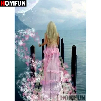 

HOMFUN Full Square/Round Drill 5D DIY Diamond Painting "Beauty character" Embroidery Cross Stitch 3D Home Decor Gift A11808