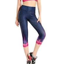 Женские розовые леггинсы для фитнеса с пламенем и галактикой, быстросохнущие брюки до середины икры, брюки ropa mujer