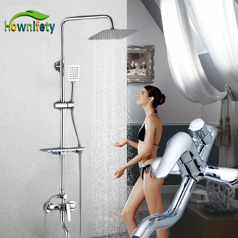 

Hownifety Bathtub Faucets Luxury Chrome Bathroom Faucet Mixer Tap Stainless Steel Hand Held Shower Head Kit Shower Faucet Sets