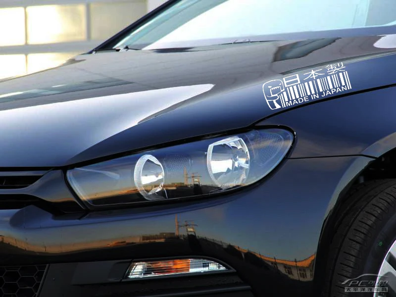 14*5cm Car Styling Japanese Sticker Auto MADE IN JAPAN Bar Code Vinyl JDM Window Decal Black/White Decoration Accessories