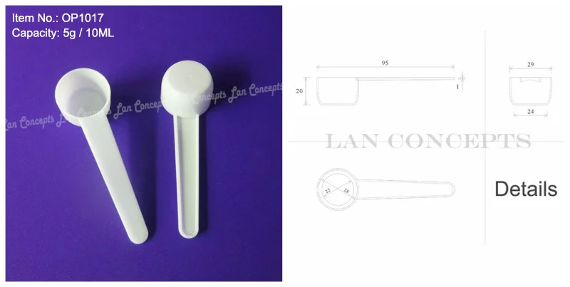 5g 10ml plastic measuring spoon PP measure scoop 5a