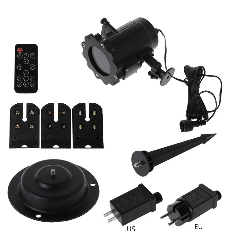 

IP44 Waterproof LED Stage Light Insert Card Patterns Laser Projection Lawn Lamp