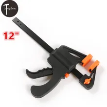 300mm 12″ Quick Ratchet Release Speed Squeeze Wood Working Work Bar Clamp Clip Kit Spreader Gadget Tool DIY Hand