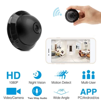 

1080P HD Mini WiFi Camera Motion Detection IR Night Vision Two Way Audio Home Security Surveillance IP Camera Baby Monitor