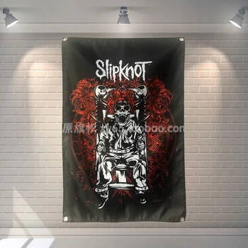 

"SLIPKNOT" Rock Music Poster Banners Bar Cafe Hotel Theme Wall Decoration Hanging Art Waterproof Cloth Polyester Fabric Flags