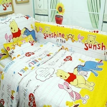 Акция! 9 шт. коробки Пеленальные принадлежности Наборы для ухода за кожей комплект Постельные принадлежности кроватки Стёганое Одеяло Бампер Простыни, 120*60/120*70 см