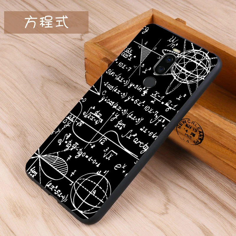 

For Meizu X8 cartoon soft silicon phone case cover Black boder Mathematical equation MeizuX8 M852Q