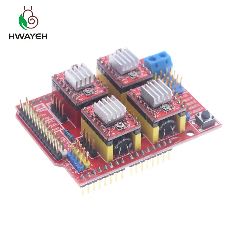 cnc shield V3 гравировальный станок 3D Printe+ 4 шт. DRV8825 Плата расширения драйвера для Arduino UNO R3 с USB кабелем