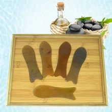 Желтый рожок быка! Лицо Красота и здоровье Массажная доска Guasha 5 шт./лот gua sha инструмент скребок скребки для похудения лица