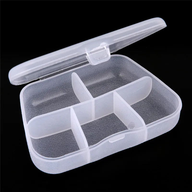 

1pcs Portable 5 Slots Transparent Pills Medicine Box Case Travel Tablet Medicine Organizer Holder