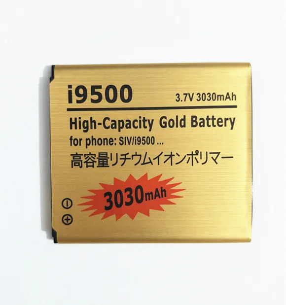 

New Gold 3030MAH B600BE B600BC S4 Battery for Samsung galaxy S4 i9505 i9506 i9500 i9295 G7105 G7102 S4 Active i337 i545 Grand 2