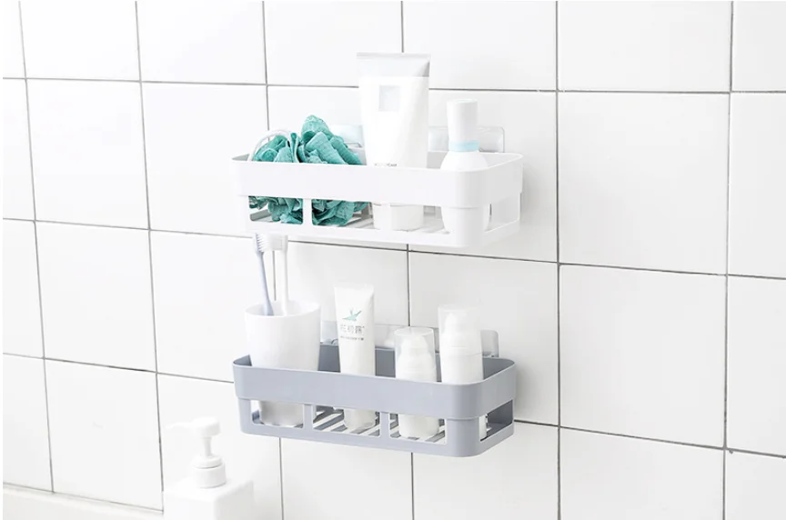 3 цвета Пластиковая Полка хранения ванной комнаты угловая душевая полка кухонный настенный держатель для хранения ванной комнаты