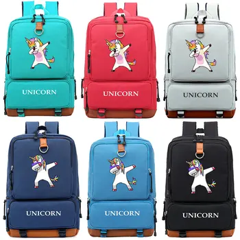 

Cartoon Dance Rainbow unicorn hot Boy Girl Children School bag Women Bagpack Teenagers Schoolbags Canvas Men Student Backpack