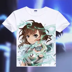 Косплей Мода Toaru Kagaku no Railgun футболка Misaka Mikoto косплей футболка с длинным рукавом аниме топы футболка для мужчин женская футболка