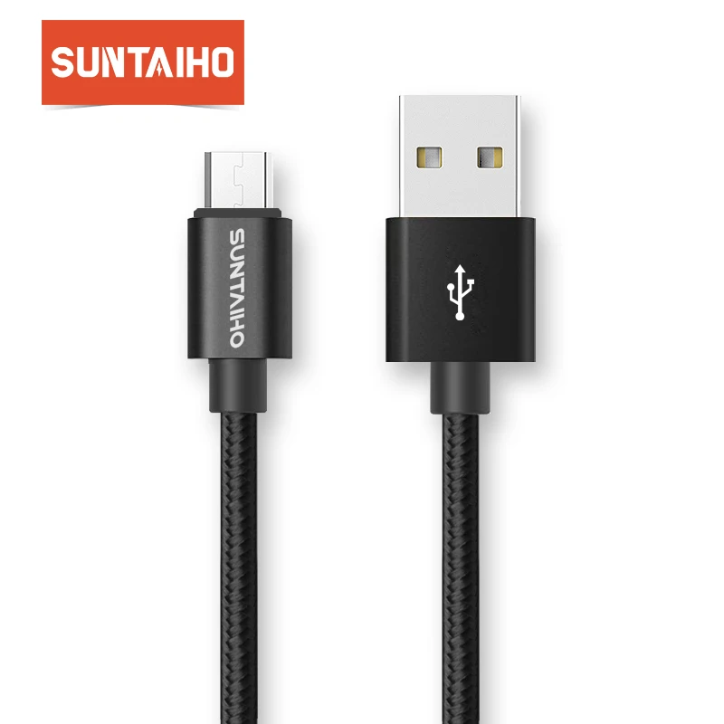 Suntaiho Быстрая Зарядка Micro USB кабель для samsung s7 Нейлон Micro USB кабель для передачи данных для мобильного телефона Android для Xiaomi htc huawei