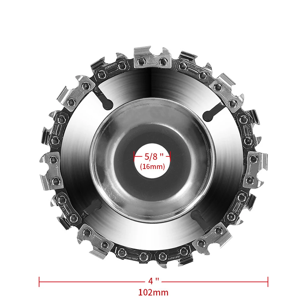 4 дюйма деревообрабатывающий цепи 22 зуб угол цепи шлифовальный диск резки лезвия резьба по дереву дисковая угловая шлифовальная машина Цепная пила Лезвие