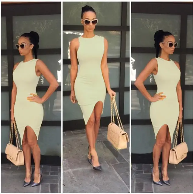 Pencil Dresses Summer Cotton Dress 