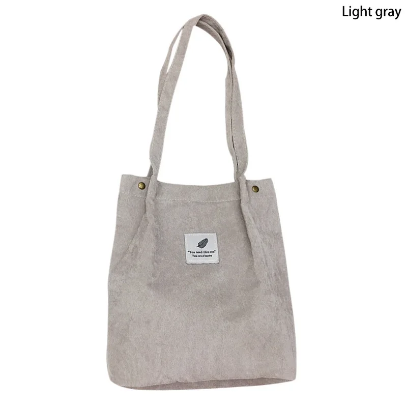 

High Capacity Women Corduroy Tote Ladies Casual Shoulder Bag Foldable Reusable Girls Beach Bag Shopping Crossbody Bags Women