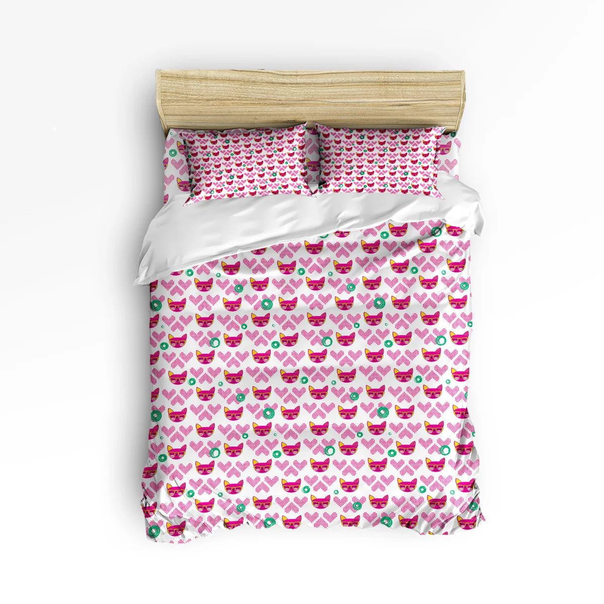 

Pink Girl Princess Kitten Cat 3 Pcs 4 Pcs Bedding Set Home Decor Duvet Cover Set Comforter Bedding Sets Adult Kids Free Shipping