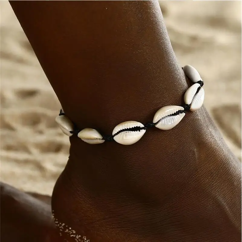 Новые Морские ножные браслеты в винтажном богемном стиле с цепочкой, ножной браслет, Модный летний пляжный украшение для лодыжки, женские аксессуары