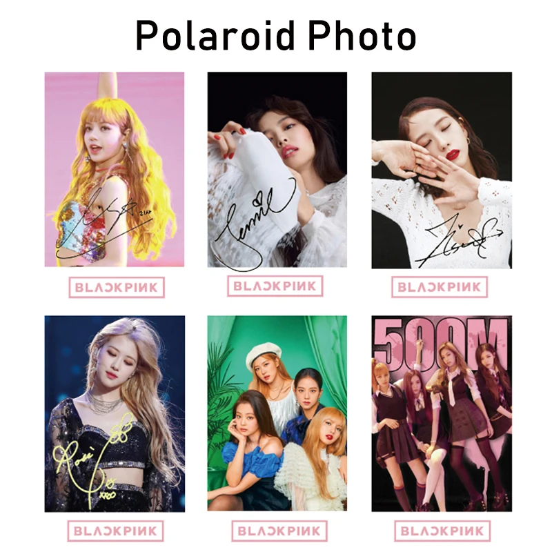 Модный KPOP BLACKPINK набор альбомов для фотографий, периферийные устройства, Подарочная сумка, черно-розовый фотоплакат, подарки для фанатов, Прямая