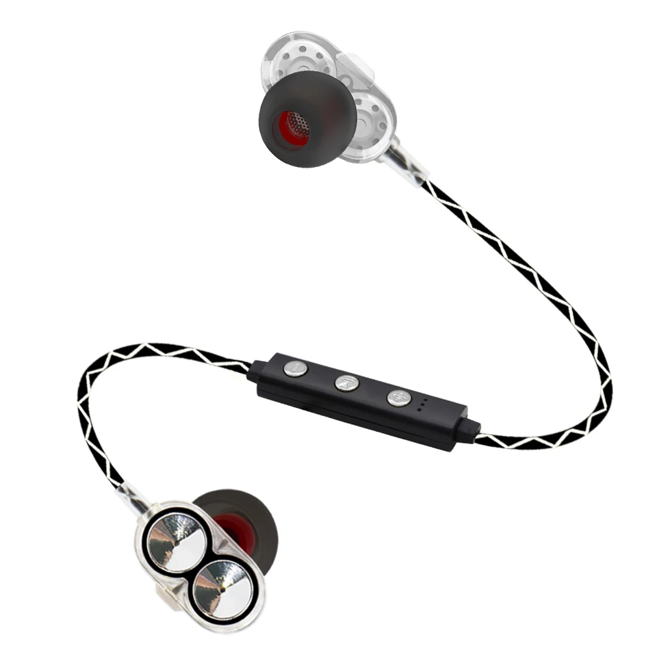 Золотые Bluetooth наушники двойной динамический динамик в ухо для бега Спортивная