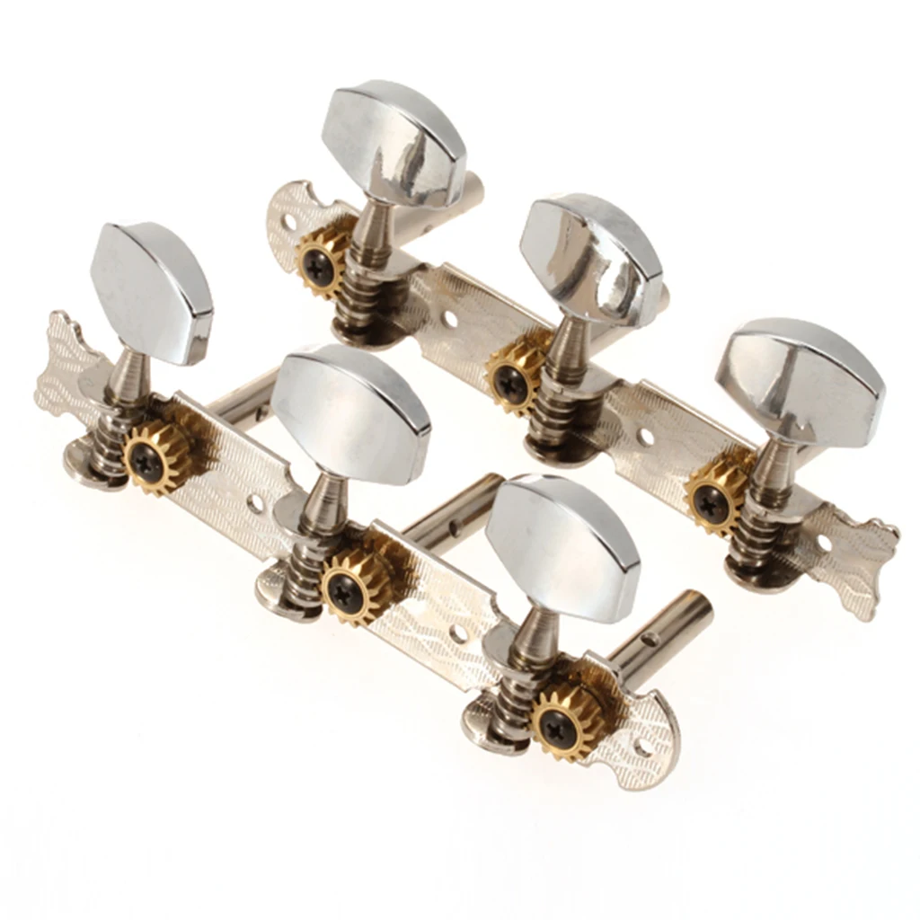 Durable Zinc Alloy Classical Guitars Tuning Pegs Machine Heads with Chrome Tip Luthier Supply Stringed Instruments Accessories
